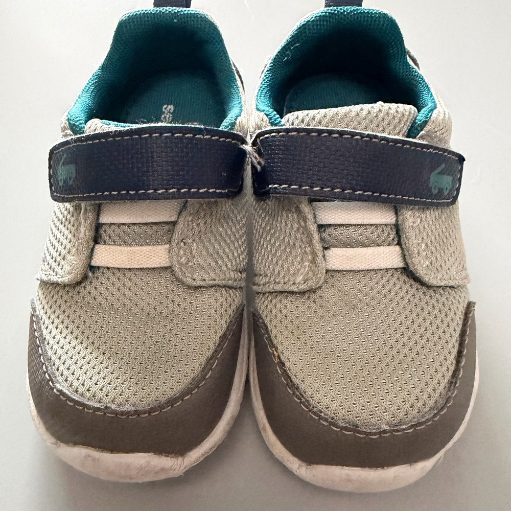 See Kai Run Basics Gray and Teal Toddler Shoes